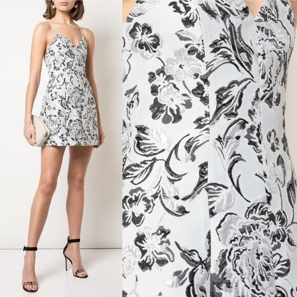 Alice + Olivia Tayla Structured Lantern Mini Dress Size 10 NWT - Picture 1 of 10